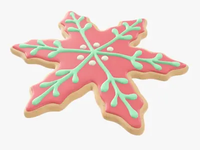 Cookie snowflake Christmas 3D model