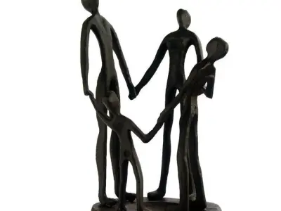 Bull Dolton Family Circle Figurine 3D model