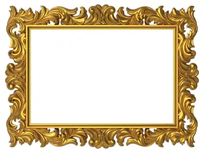 carved frame 3D model 48