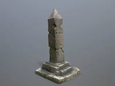 pillar Low-poly 3D model purchase