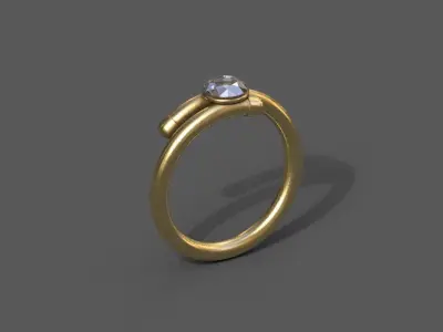 High-Quality 3D Ring Model Pack 4 Low-poly 3D model
