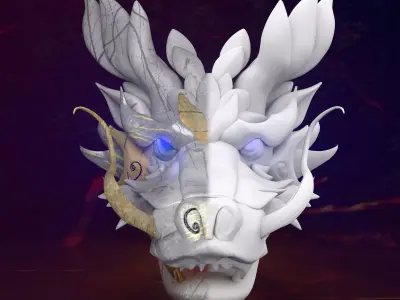 DRYGON 3DMODEL  GAME ASSSETS  FOR UNREAL ENGINE  UNITY  Low-poly 3D model