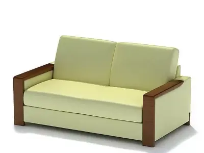 White Classic Sofa 3D model