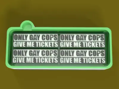 Car Guy Ticket Cop Freshie Mold  4 Cavity 3D print model