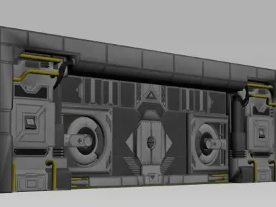 Parede SCI-FI 3D model