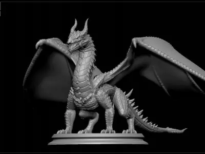 The Dreadful Dragon Magnarion  Zbrush Project File 3D model
