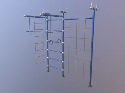 Gymnastic Wall Low-poly 3D model