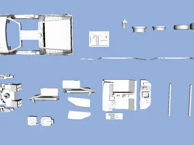 HO Scale or larger Back to the Future 3D Print Model 1-87 3D print model