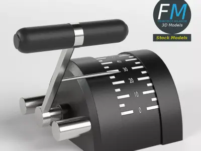 Engine control lever 3D model