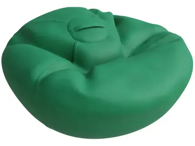 Large Green Bean Bag Chair 3D model