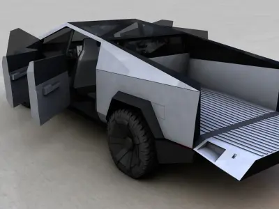 Tesla Cybertruck and Cyberquad ATV 3D Model Pack