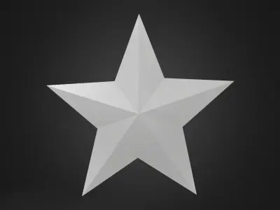 Xmas Decoration - Star Low-poly 3D model
