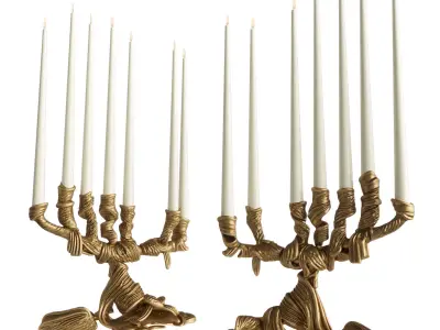 Sebastian Brajkovic Candelabrum Dancing queen Low-poly 3D model