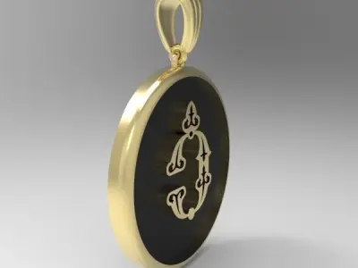 Decorative Letter C 3D print model