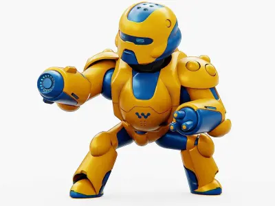 COMBAT DROID COLOBO Rigged for Unreal Engine - Unity - MIXAMO  3D model