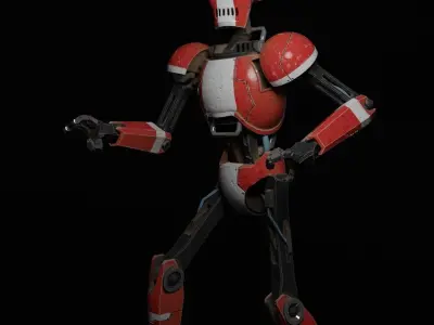 Robot Unreal Unity Free low-poly 3D model