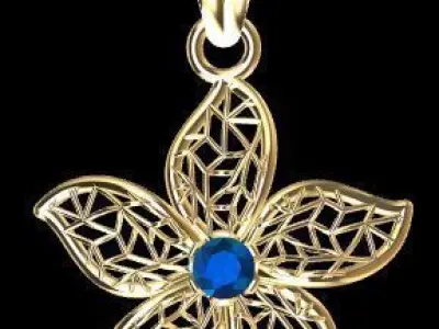 Direct Casting Flower Pendant Texture 3D print model  3D print model purchase