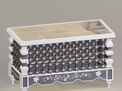 Moroccan mashrabiya table 3D model