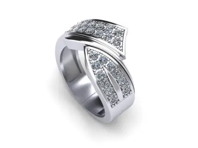 diamond ring 3D print model 37