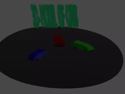 3D model of cars low poly 3D model