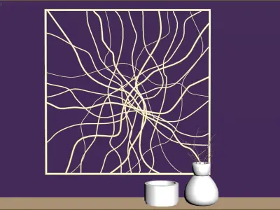 Free Art Lines 3D model