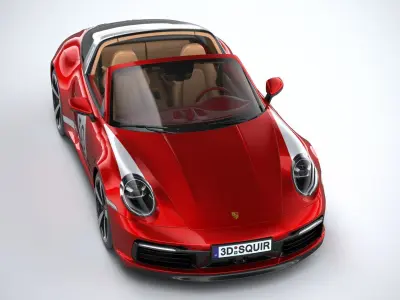 Porsche 911 Targa 4S heritage 2021 3D model