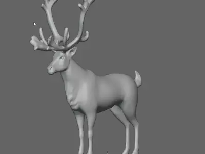 Reindeer with nice Antlers 3D model