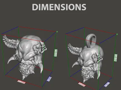Demon  pendant jewelry skull vol1 3D print model