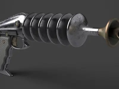 Fantasy Gun 03 Low-poly 3D model