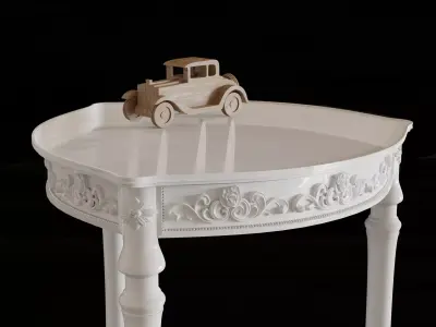 coffetable side table with car 3D model
