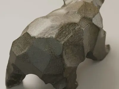 Small Woonden Bear Sculpture - 3D Scan Low-poly 3D model