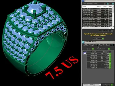 Luxury Men Rings Designs 5MR057 3D print model