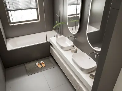 Bathroom 64 3D model