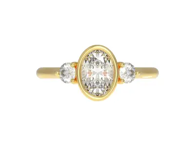 Oval Engagement Ring 3D print model purchase