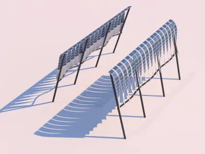 0044 - Shaded  Solar Panel 3D model