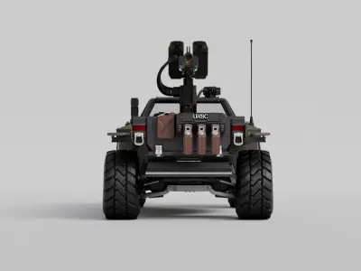 Halo Warthog Low-poly 3D model