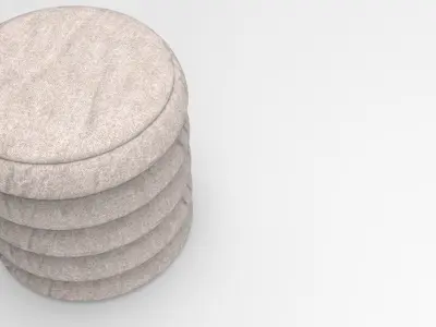 Panduf Stool Low-poly 3D model