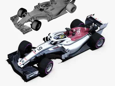 Alfa Romeo Sauber C37 Low-poly 3D model