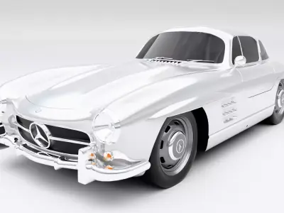 Mercedes-Benz 300 SL Gullwing Low-poly 3D model