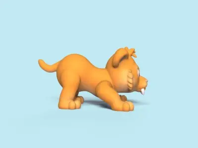 Saber Toothed Tiger 3D print model