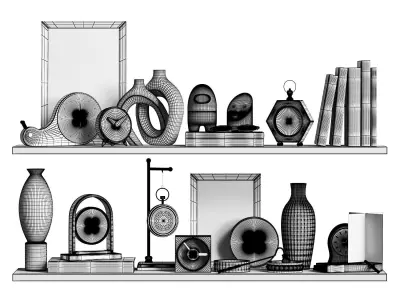 Decorative Set 19 - Clock collection 3D model