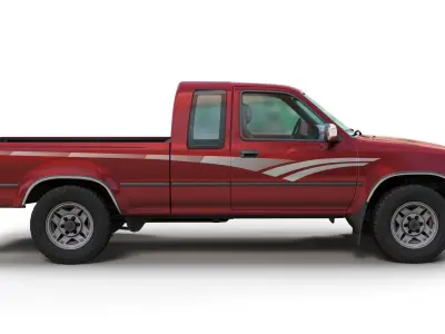 Toyota Hilux SR5 pickup Low-poly 3D model