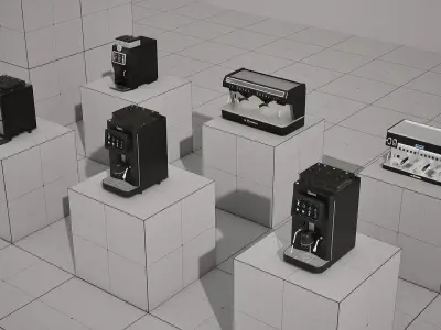 CARIMALI Coffee Machine - 6 Models Low-poly 3D model