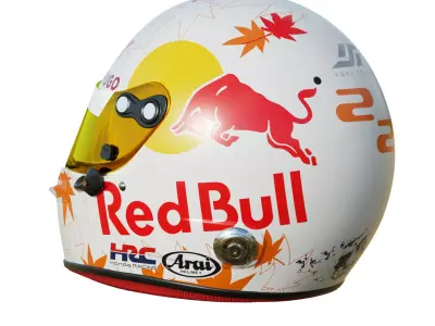 F1 Yuki Tsunoda Helmet 2025 3D model