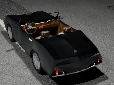 Mercedes-Benz 190SL Low-poly 3D model