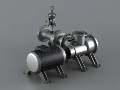pump pumping centrifugal power fluid water engine 3D model