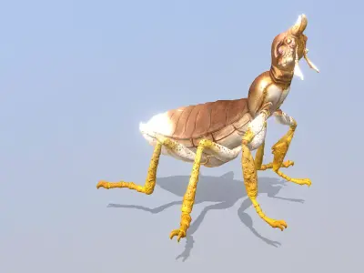 BEETLE Bug Howling Fbx Png 3D model