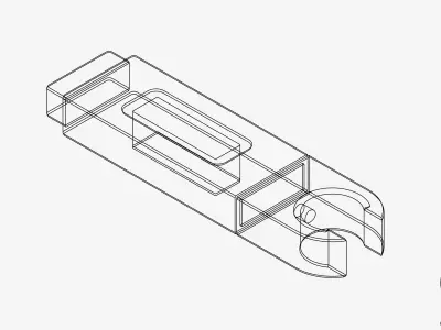 Shower - Rail Slider - Luxury - Feather Low-poly 3D model