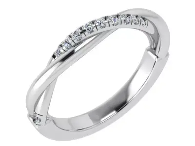 Diamond Twisted Ring 4473 3D print model