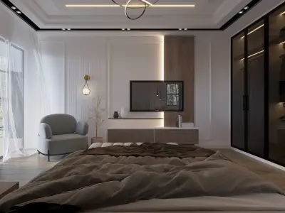 Modern Master bedroom  3D model